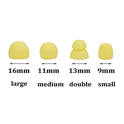 Replacement Eartips Silicone Earbuds Buds Set for Powerbeats Pro Beats Wireless Earphone Headphones,4 Pair (Yellow) - color: Yellow