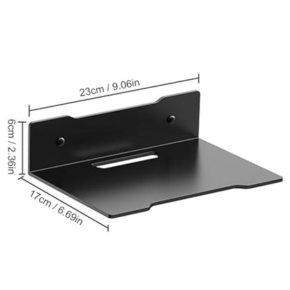 Wall Mount Shelf for Router – Space-Saving Bracket for Small Devices, Cable Box, WiFi Unit | Wall Shelf for Camera, Projector, Streaming Devices, Home Theater Accessories, Bedroom Storage - size: Medium