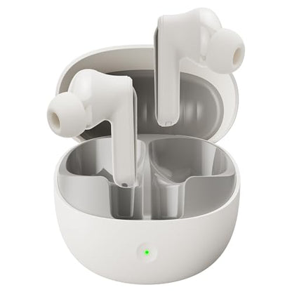 Active Noise Cancelling Earbuds, Wireless Earbuds | Earphones Wireless Bluetooth, Bluetooth Headphones 5.4, In Ear Headphones 40H Playtime, IPX5 Waterproof, Sports, Fast Charing - color: White