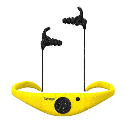 Tayogo 4-in-1 Waterproof MP3 Player for Swimming with Bluetooth and FM - color: yellow