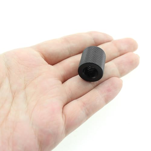 4PCS 3/8 Inch Female to 3/8 Inch Female Tripod Nut Attachment Mounting Nut Articulating Arm Attachment Block Aluminium Barrel Nut Tripod Rig Replacement Part for Camera Tripod Accessory