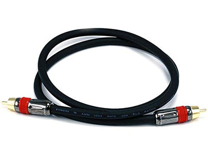 Monoprice 102681 3-Feet RG6 RCA CL2 Rated Digital Coaxial Audio Cable Black - size: 3 feet