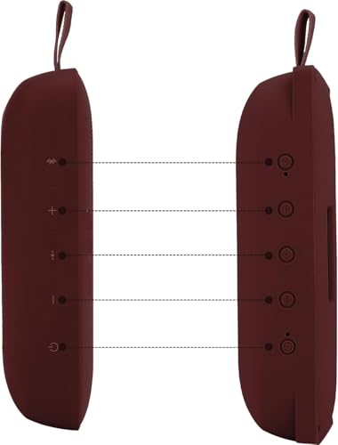 co2CREA Soft Silicone Case for Bose SoundLink Flex Bluetooth Speaker, Red | Adjustable Shoulder Strap, Crossbody Carrying, Aluminum Carabiner, Lightweight - color: Carmine Red Case