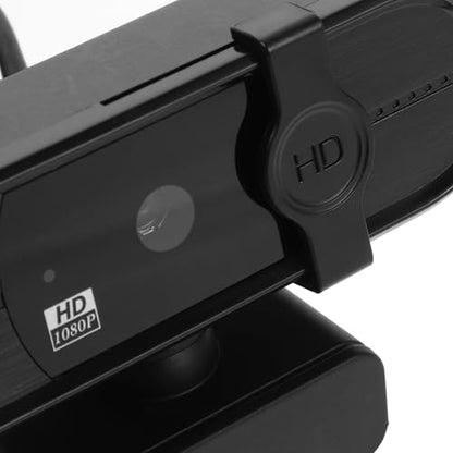 USB Webcam Plastic Video Conferencing Camera for PC 1080p with Microphone, and Crisp Live Broadcast Video Camera, Plug and Play for Desktop Computer and Remote Work