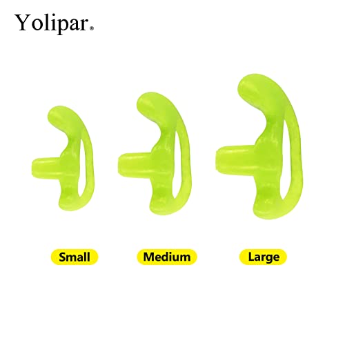 Replacement Soft Silicone Eardud Earmold for Walkie Talkie Audio Kit Air Acoustic Tube Earpiece Headset (Green, Medium(2 Pairs)) - color: Green, size: Medium 2pairs