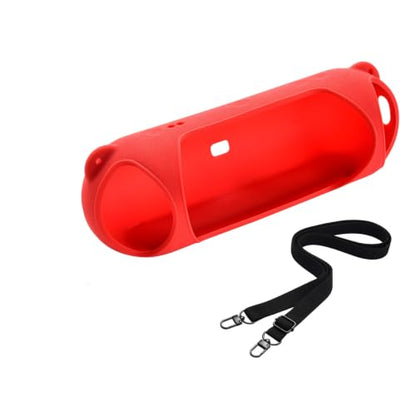 Silicone Case for Pill 2024, Shockproof Cover with Strap - color: Red