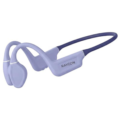 Raycon Bone Conduction Headphones Bluetooth - Open Ear Running Headphones, Sweat & Water-Resistant Earbuds with Mic for Sports & Workouts, 13hr Playtime (Purple) - color: Purple