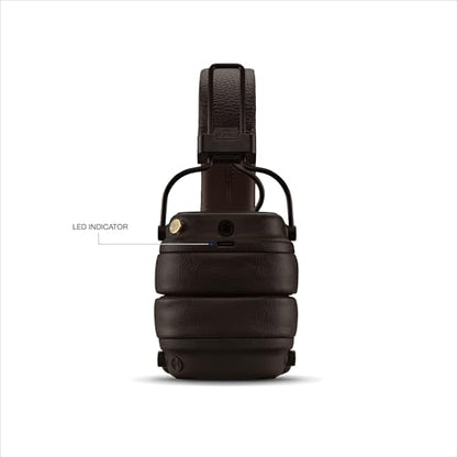 Marshall Major V Wireless On-Ear Bluetooth Headphones - 100+ Hr Playtime | Detachable Audio Cable | Microphone for Calls | Lightweight, Foldable Design for Travel - Brown - color: Brown