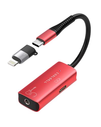 Tiny Audio Interface for Guitar, 192kHz/24bit USB C and Lightning Interface | Pocket size, Low Latency, High fridenty Sound, Compatible with iPhone/iPad/tablet/Mac for music and voice recording