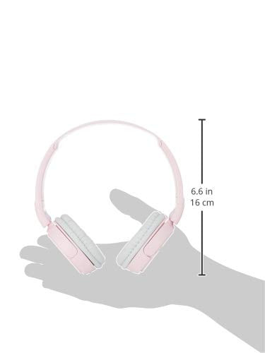 Sony ZX Series Wired On-Ear Headphones, Pink MDR-ZX110 - color: Pink, style: No Mic