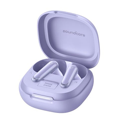 Soundcore P40i by Anker Noise Cancelling Earbuds with Adaptive ANC | Heavy Bass, 60H Playtime, 2-in-1 Case and Phone Stand, IPX5, Wireless Charging, Bluetooth 5.3 - color: Purple