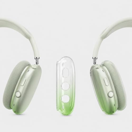 MOLOPPO Soft TPU Case Cover for AirPods Max 2/1, Gradient Green | Soft TPU Skin, Anti-Scratch, Ultra Protective, Compatible with AirPods (2024/2020), Clear Purple, Gradient Green - color: D-Gradient Green