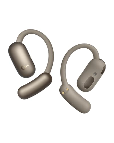 Soundcore AeroFit 2 by Anker Open Ear Earbuds, Open Ear Headphones, Earbuds | Real-Time Translation, 4 Adjustable Positions, 42H Playtime, Rich Bass, Hi-Res, IP55, AI Clear Calls, Wireless Charging - color: Brown, style: Standard