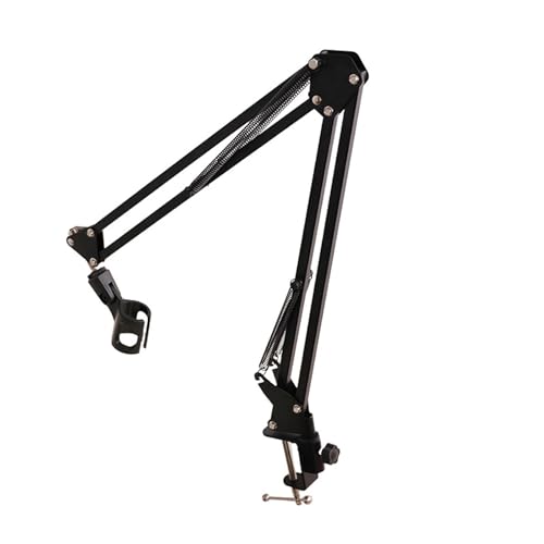 Mic Boom Arm, 98cm Telescopic Arm Cclamp Desk Mount Microphone Stand, Desk Mount Mic Holder with DualPurpose Universal Ball Head Adapter for Podcast Streaming Gaming Studio