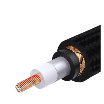 Digital Audio Coaxial Cable 75Ω Hi-End Stereo Audio RCA to RCA Male SPDIF Coaxial Cable for DVD Projector TV Speaker(5m) - size: 5m