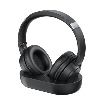 Wireless Headphones for TV, TV Headphones Wireless for Seniors with Easy Setup, Compatible with Most TVs, Charging Base, 65H Playtime, Low Latency Audio, TV Headset, Ideal for Dad, Mom