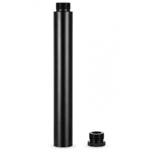 6-Inch Mic Stand Extension Tubes, Universal 5/8-27" Thread Heavy Duty Aluminum Alloy Microphone Extender Pipe with 5/8" to 3/8" Adapter for Most Mic Booms, Desk Base, Boom Arm, Podcast Setup