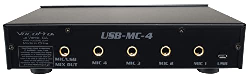 VOCOPRO USBMC 4 Microphone Analog to Digital USB Audio Interface Black