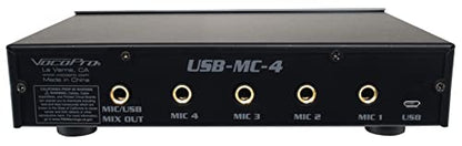 VOCOPRO USBMC 4 Microphone Analog to Digital USB Audio Interface Black