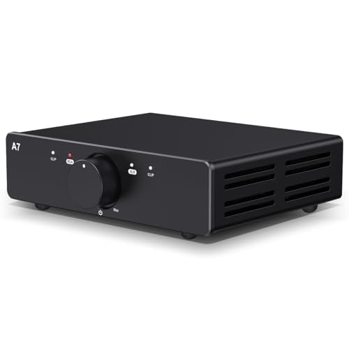 3e Audio A7 Next-Gen HiFi Stereo Amplifier | Home Theater Amplifier | TPA3255 Chip 2x250W PBTL with Enhanced PFFB | 48V5A Power Supply for Bookshelf Speakers