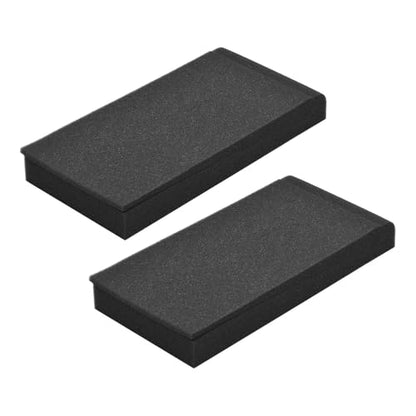 LiebeWH Acoustic Isolation Foam Shockproof High Density Speaker Pads, Black Sloped Monitor Pads for Stable Sound Output, 27x10cm for Home and Professional Studios (27 X 14cm) - size: 27 X 14cm