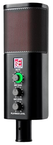 Audiosavings Se Electronics NEOM USB Bundle: Condenser Cardioid Microphone 24-Bit 192 kHz, PRO-M50 32 Ohm Closed-Back 40MM Studio Headphones, PC Mac iOS Android, 2-Items