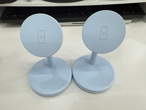 Magnetic Wireless Charger iPhone, 2 Pack 15W Fast Mag-Safe Charger Stand for iPhone 17/17 Air/17 Pro/17 Pro Max 16/15/14/13/12 Series, Wireless Charging Station for Pad/AirPods(Blue) - color: Blue