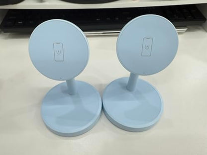 Magnetic Wireless Charger iPhone, 2 Pack 15W Fast Mag-Safe Charger Stand for iPhone 17/17 Air/17 Pro/17 Pro Max 16/15/14/13/12 Series, Wireless Charging Station for Pad/AirPods(Blue) - color: Blue