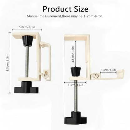 JAKO Headphone Stand for Desk, Aluminum Alloy Foldable Headphone Holder - Headset Stand Hook Mount, PC Gaming Headset Holder Under Desk Clamp for Office, Computer, Student Class Table (Beige) - color: Beige