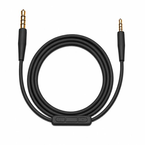 Gokotta Replacement Audio Cable Cord, 3.5mm to 2.5mm Aux Wire in line Mic Volume-Control for Bose QuietComfort QC45 QC35II QC35 QC25 NC700 OE2 Soundtrue Headphones (Black)