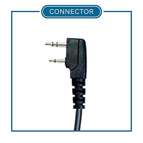 Klein Electronics Patriot Braided Cable 2-Wire Earpiece and Mic, Compatible with Kenwood 2-Pin Two Way Radios, NX-1300 NX-340 TK-3402 TK-2170 TK-3312 TK-3360 TK-2312 NX-P1200 and NX-P1300