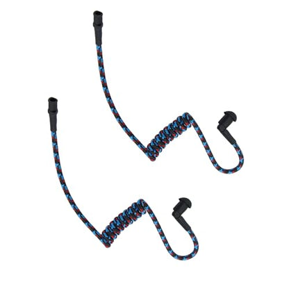 Replacement Braided Nylon Surveillance Acoustic Coil Tube for Radio Earpiece Moisture Resistant Fiber Mesh Colorful Accessories (BlueRedBlack-2) - color: BlueRedBlack-2