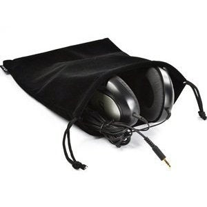 Cosmos 5 Pcs Portable Headphone Carrying Bag Travel Headset Storage Pouch Soft Drawstring Headphone Case Bag for Over-Ear Headphones Gaming Headset Neckband Earphones (Black Color)