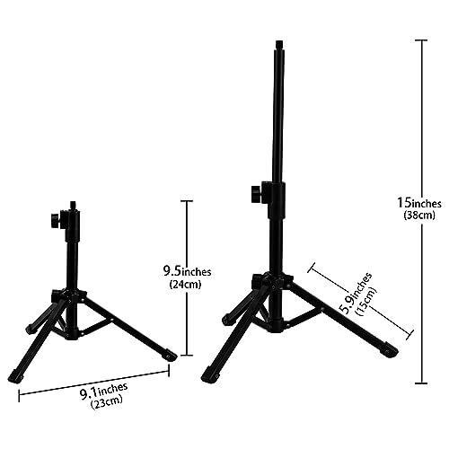 Geekria for Creators Telescoping Tabletop Tripod Microphone Stand, Desktop Mic Stand with Foldable Non-Slip Feet, Compatible with ATH AT2020, AKG P120, P220, CAD Audio GXL1800