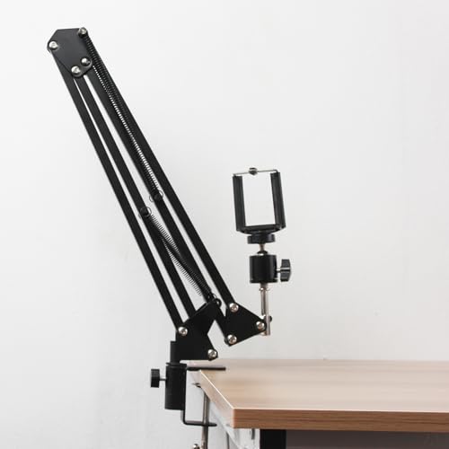 PATIKIL 0.47" Hole Dia. Desk Clamp, 4 Pcs Universal C-Clamp Base with Adjustable Screw for Microphone Mic Arm Table Lamp Mount Holder, Black - color: Black