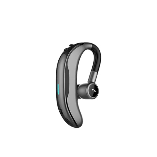 IHAO Bluetooth Earpiece Headphone Dual Noise Cancelling Mic Painless Open-Ear Handsfree Headset Stereo Sound Left/Right Changeable Earhook Earphones for Driving/Business/Gym-Single Ear F600 Black - color: Single Ear Headphone F600 Black