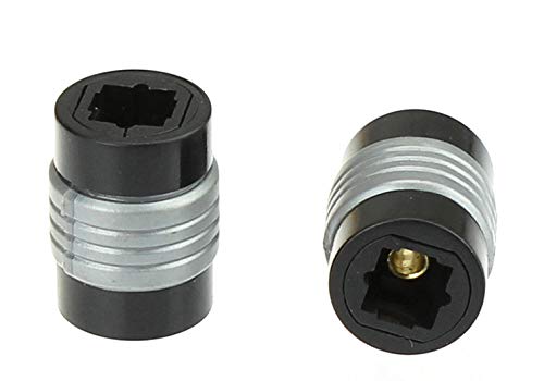 Fiber Optic Cable Extender Female to Female Optical Toslink Digital Audio Extension Cable Coupler Connector Adapter (2 Pack)
