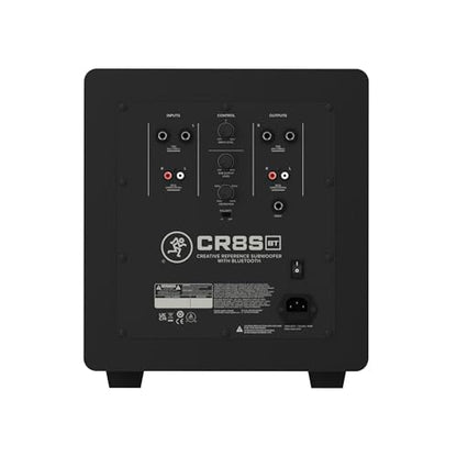Mackie CR8SBT 8” Powered Subwoofer with Desktop Remote, Bluetooth, TRS, RCA, Crossover and Polarity Controls, Compatible with CR Series Powered Studio Monitors - size: 8" Subwoofer, style: Bluetooth
