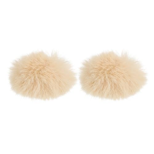 PATIKIL Furry 마이크 윈드스크린 5mm x 55mm 마이크 커버 윈드실드 실내 실외 마이크용 카키 2팩 - color: 카키, size: 5mm x 55mm