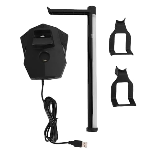 3 in 1 Controller Stand, RGB Headset and 2 Pro Controller Holder with 2 USB .0 Ports and 1 USB C Port, for Gaming Accessories Organization and Charging