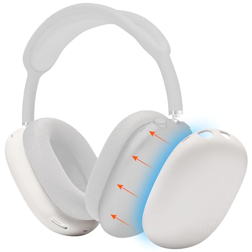 WC ShellZ Max - Protective Shell Covers for AirPods Max 1 & 2 | Made by Wicked Cushions | Made with Premium Silicone | Beige - color: Beige