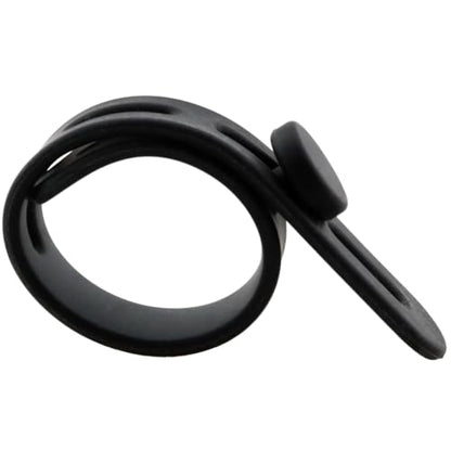 10PCS Black Adjustable Silicone Cable Organizer 130x12mm Earphone Cord Holder Data Line Storage Tie