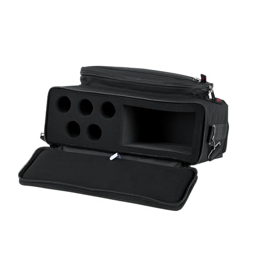 Gator Cases Padded Microphone Carry Bag, Holds (5) Wireless Microphone Systems, (GM-5W)