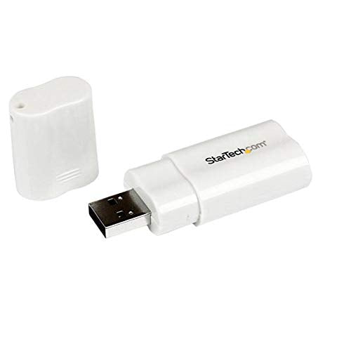 StarTech USB to Stereo Audio Adapter Converter, TAA (ICUSBAUDIO) | USB External sound Card, Laptop sound Card