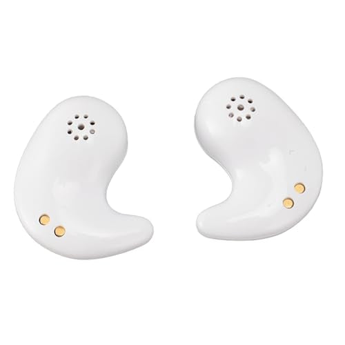 Yunseity Mini Bluetooth Earbuds, in Ear Stereo Earphones with Digital Display Charging Case, Mini for Sleep Work Music (White) - color: White
