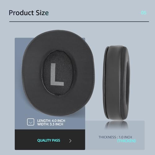 Cooling Gel Earpads for Logitech G Pro X Headphones - Black - color: Black-Frozen