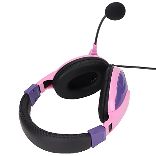 Electronics Gaming Headset Lightweight Comfortable Design with Mic for PC Mobile Phones 3.5mm Plug 1 Unit (Purple) - color: Purple
