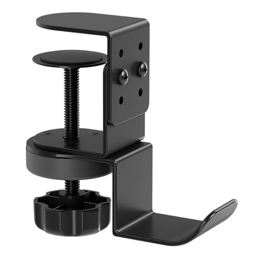 Under Desk Clamp On Rotatable Headphone Holder Rotatable Headphone Stand for Backpacks Hat Not Required Drilling