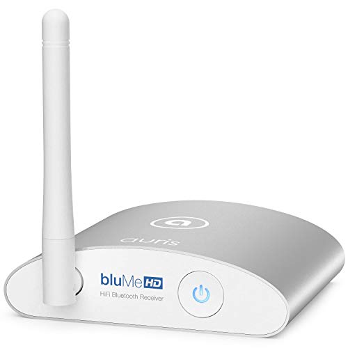 Blume HD Long Range Bluetooth 5.3 Music Receiver Hi-Fi Audio Adapter with Audiophile DAC, LDAC & AptX HD for Home Stereo, AV Receiver or Amplifier - color: Silver