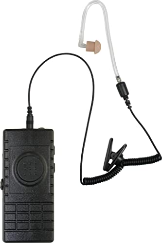 PRYMEBLU® BTH-300-MAX is Multi-Functional Bluetooth Lapel Microphone for Two-Way radios, cellphones, and Tablets for PoC Apps (BTH-300-MAX-KIT3 with Bullet™ Series Clear Tube Earphone) - style: BTH-300-MAX-KIT3 with BULLET™ SERIES CLEAR TUBE EARPHONE